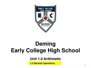 deming early college high school unit 1 0 arithmetic