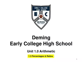deming early college high school unit 1 0 arithmetic