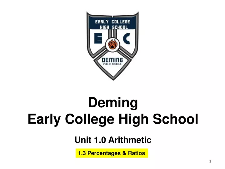 deming early college high school unit 1 0 arithmetic