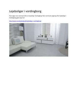 lejeboliger i vordingborg