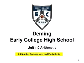deming early college high school unit 1 0 arithmetic