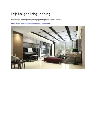 lejeboliger i ringkoebing