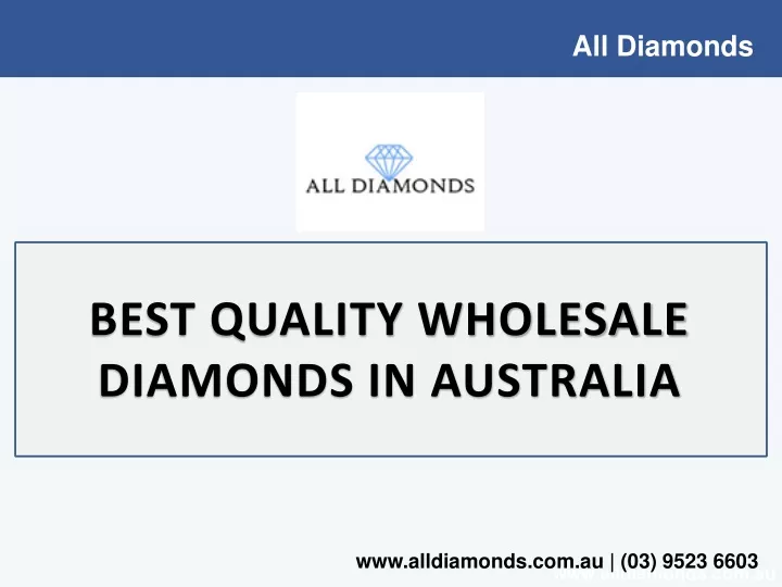 best quality wholesale diamonds in australia