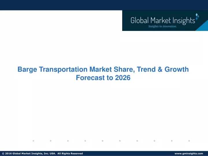 barge transportation market share trend growth