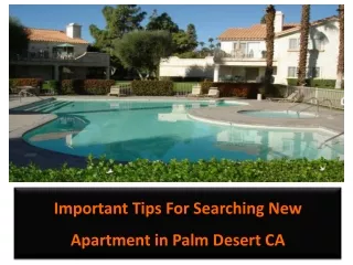 Apartment in Palm Desert CA