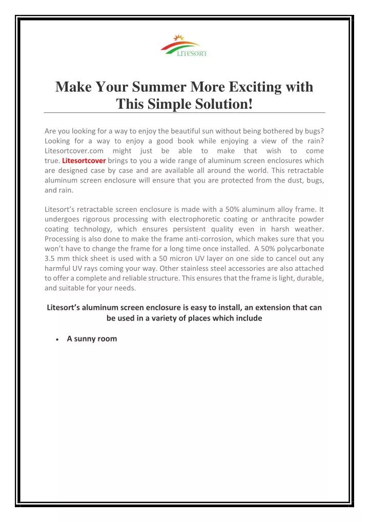make your summer more exciting with this simple