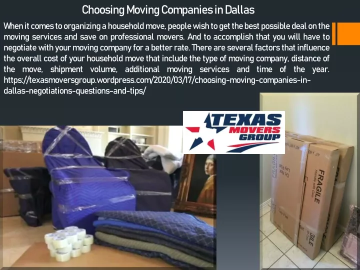 choosing moving companies in dallas
