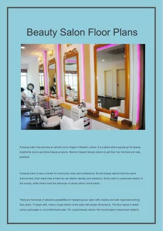 beauty salon floor plans