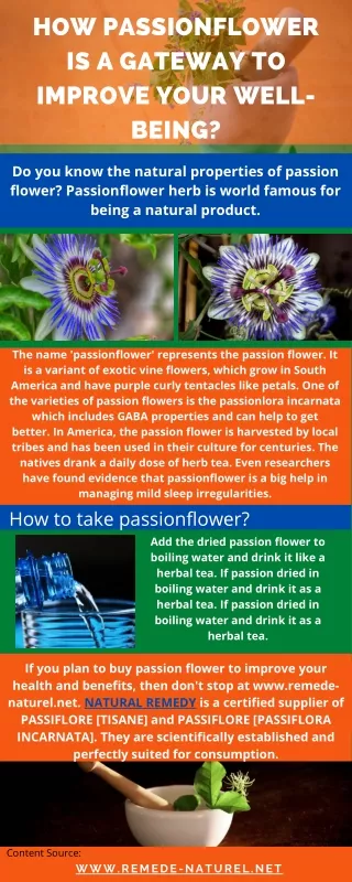 How Passionflower is a Gateway to Improve Your Well-Being? | Remede Naturel