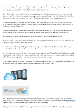 if you are using an untrustworthy hosting company