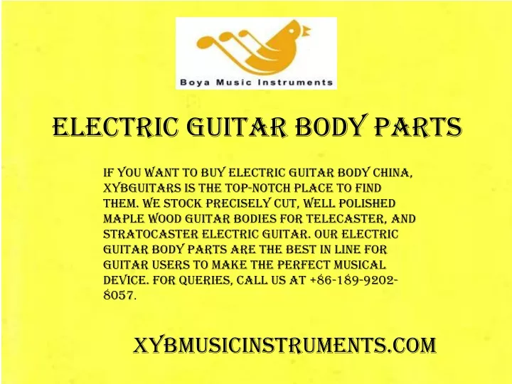 electric guitar body parts