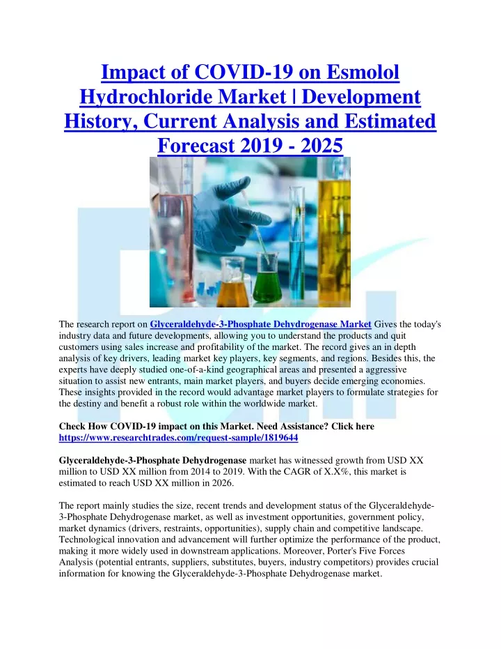 impact of covid 19 on esmolol hydrochloride