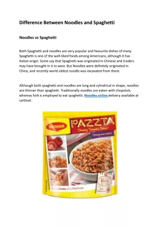 Order noodles and spaghetti online