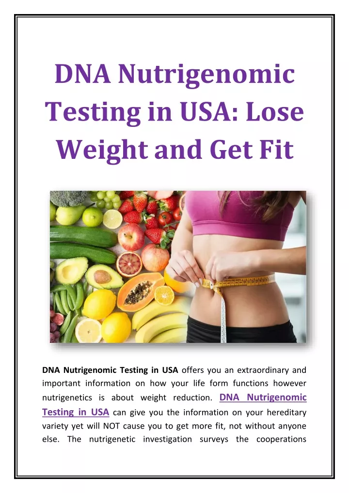 dna nutrigenomic testing in usa lose weight