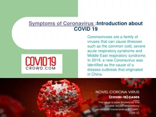 Symptoms of Coronavirus :COVID19CROWD.COM
