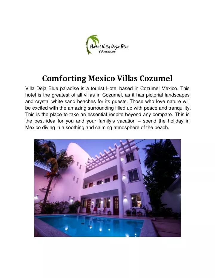 comforting mexico villas cozumel villa deja blue