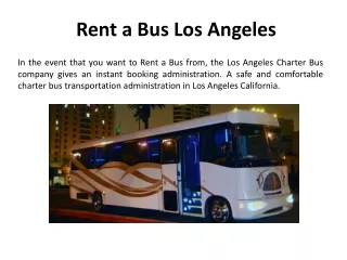 Rent a Bus in Los Angeles