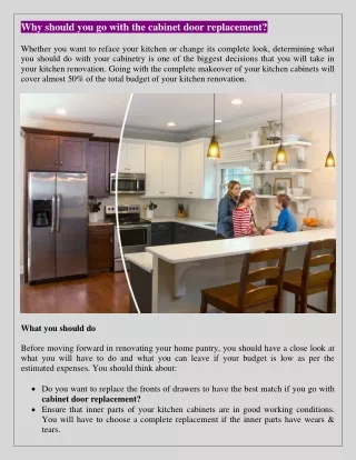 why should you go with the cabinet door