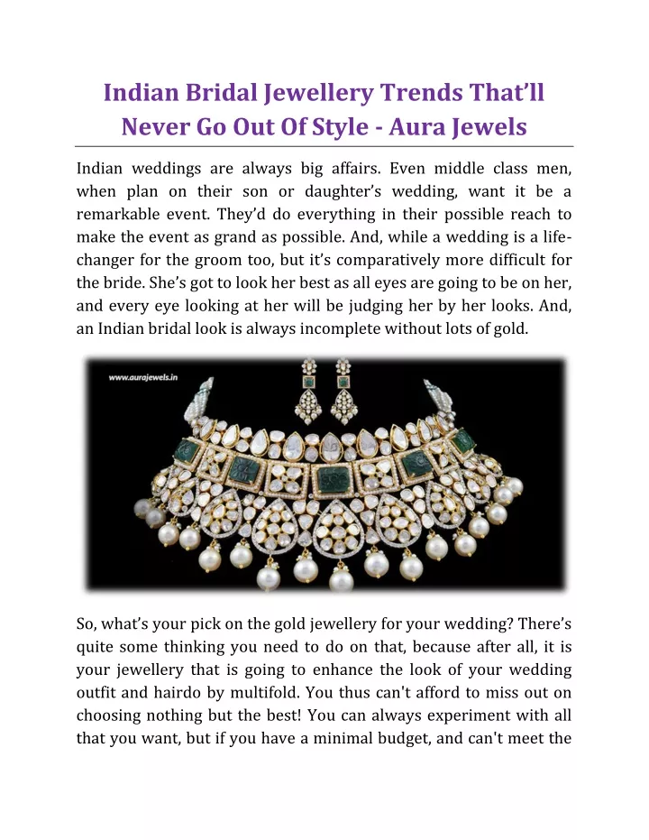 indian bridal jewellery trends that ll never