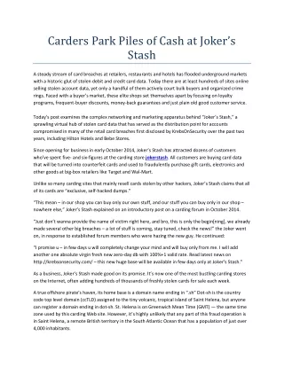 carders park piles of cash at joker s stash