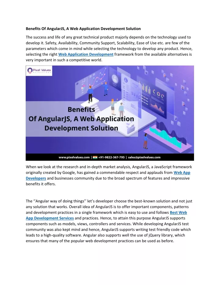 benefits of angularjs a web application