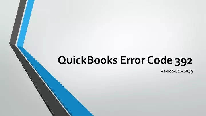 quickbooks error code 392