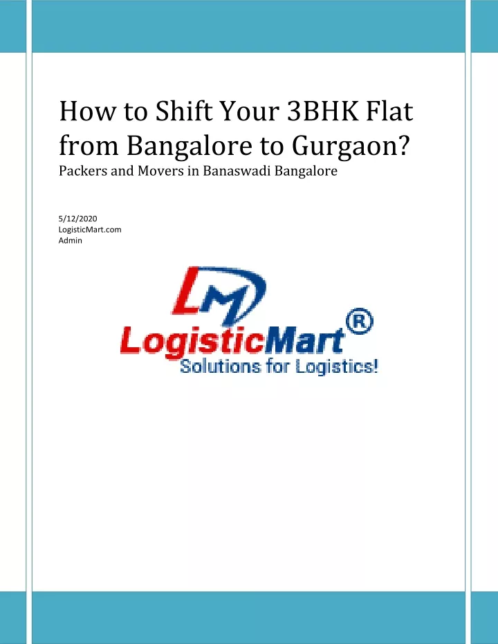 how to shift your 3bhk flat from bangalore