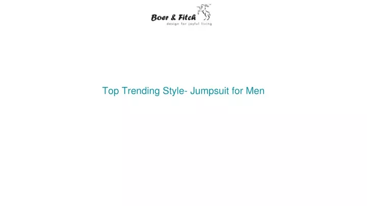 top trending style jumpsuit for men