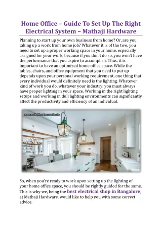 home office guide to set up the right electrical
