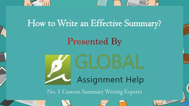 how to write an effective summary