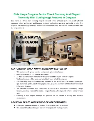 A Stunning And Elegant Township With Cutting-edge Features In Gurgaon