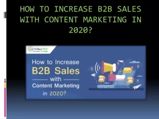 How to Increase B2B Sales with Content Marketing in 2020?