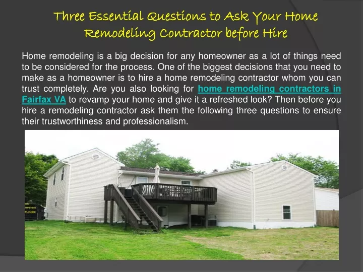 three essential questions to ask your home