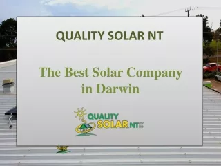 Searching the best solar panels Darwin?