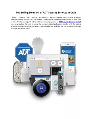 Top-Selling Solutions of ADT Security Services in Utah