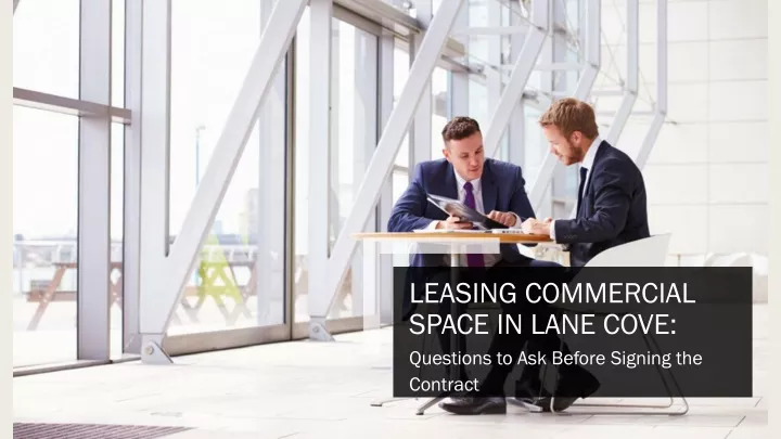 leasing commercial space in lane cove