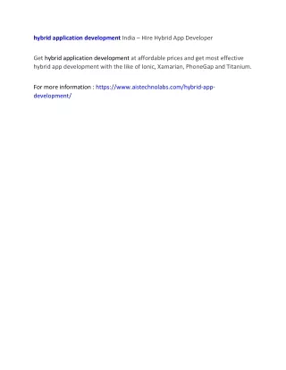 hybrid application development india hire hybrid