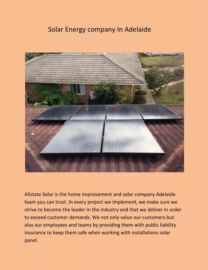 solar energy company in adelaide
