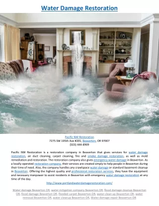 water damage restoration