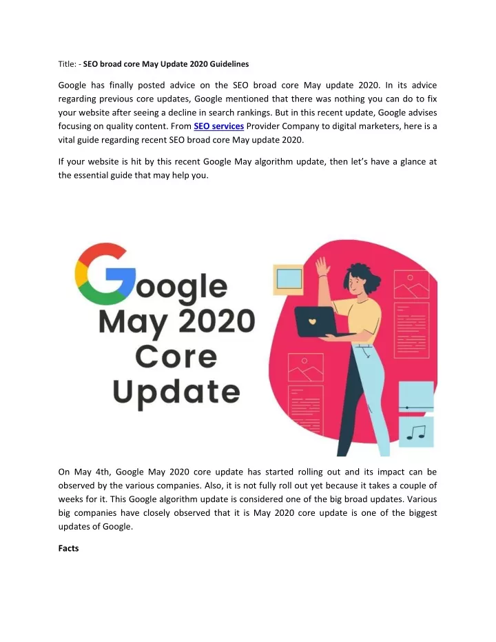 title seo broad core may update 2020 guidelines