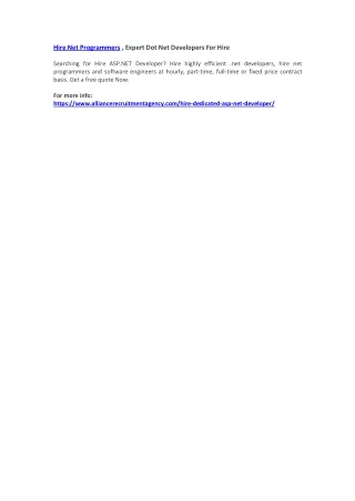 hire net programmers expert dot net developers