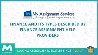 finance and its types described by finance