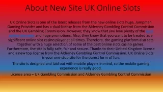 about new site uk online slots