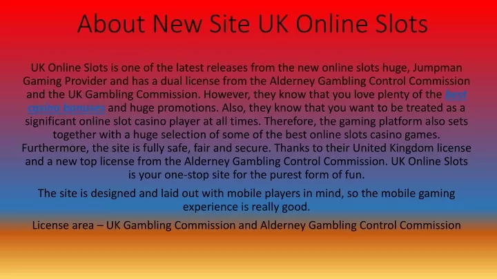 about new site uk online slots