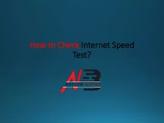 how to check internet speed test