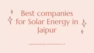 Best Solar Companies in Jaipur