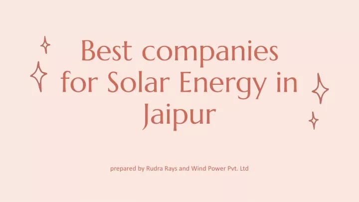 best companies for solar energy in jaipur