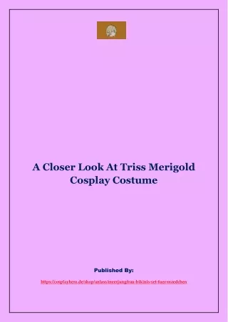 A Closer Look At Triss Merigold Cosplay Costume