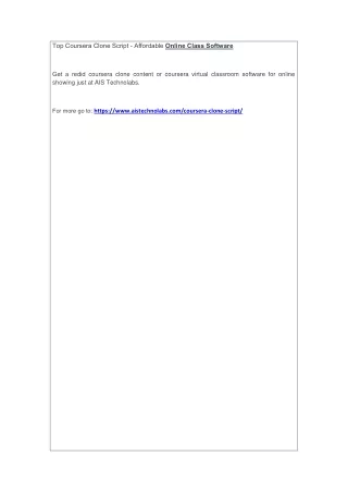 top coursera clone script affordable online class