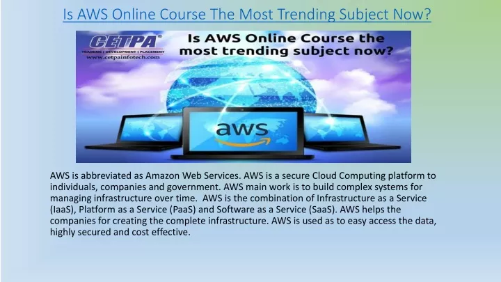 is aws online course the most trending subject now